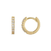 Gold Demi-fine Cubic Zirconia Endless Hoop Earring from David Tutera